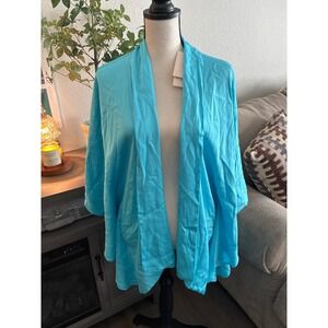 Nouvelle Silk95Five NWT icy teal xs new east side tie jacket
